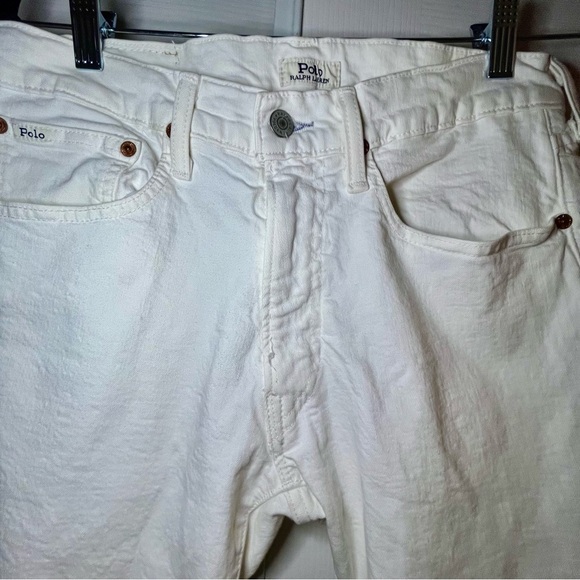 Polo Ralph Lauren Varick Slim Straight Jeans Men’s 30x30 White Stretch Denim - Picture 12 of 13